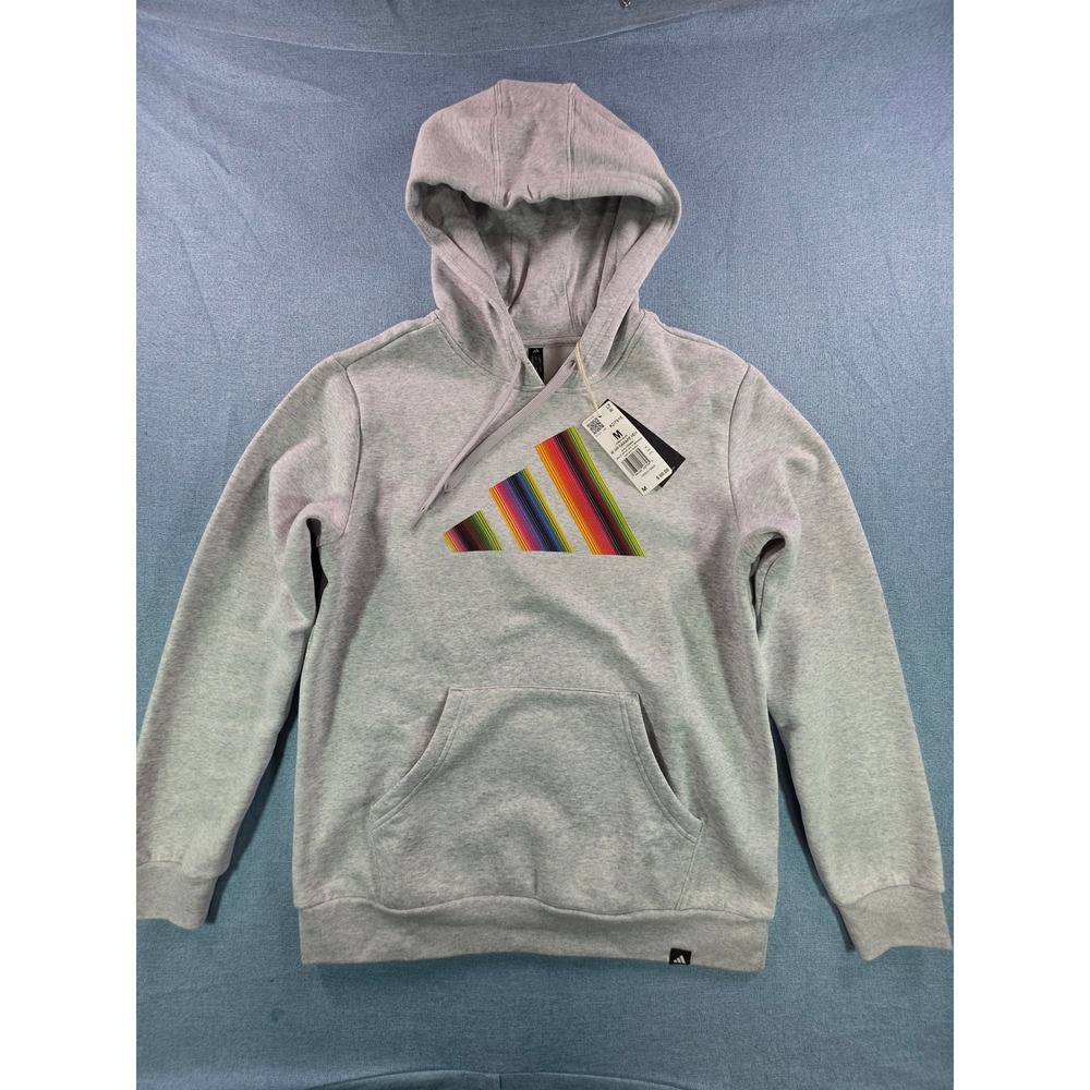 Adidas Womens Sarape Graphic Hoodie Light Grey Heather Womens Medium, NWT